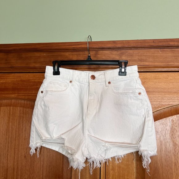 Loft High Rise Denim Shorts - Picture 2 of 13
